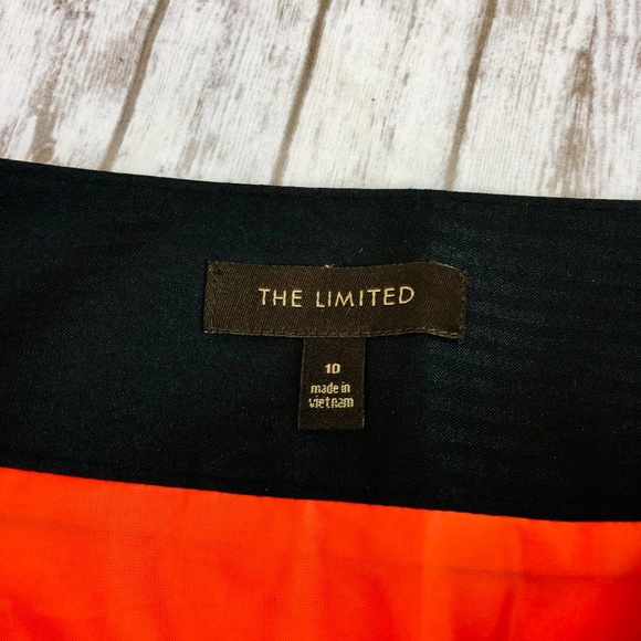 NWOT Sz 10 The Limited Orange/Black Lace Skirt - Picture 3 of 7